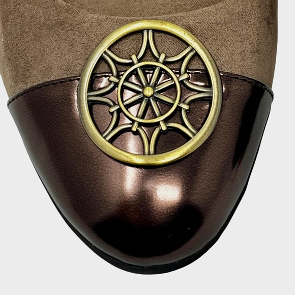 A2 by Aerosoles women's Trend Book taupe combination slip on ballet flats sz 7.5 - Picture 10 of 11